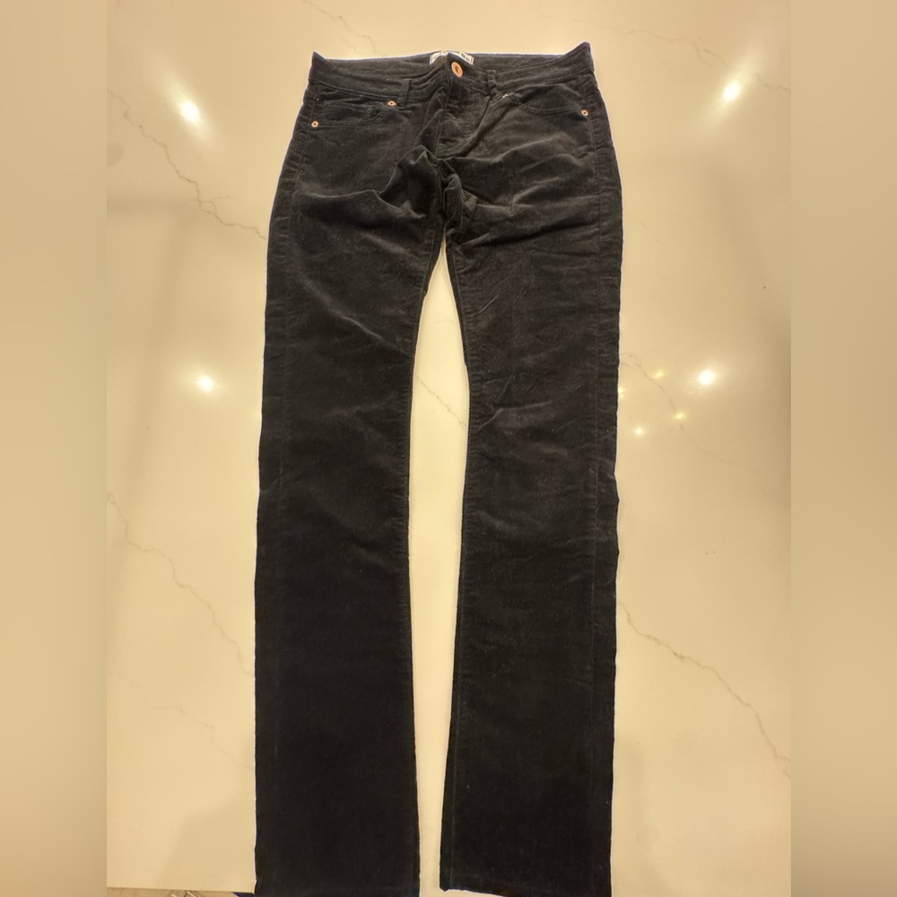 Uniqlo Black Velvet Pants Ine’s De La Fresange size 26 EUC